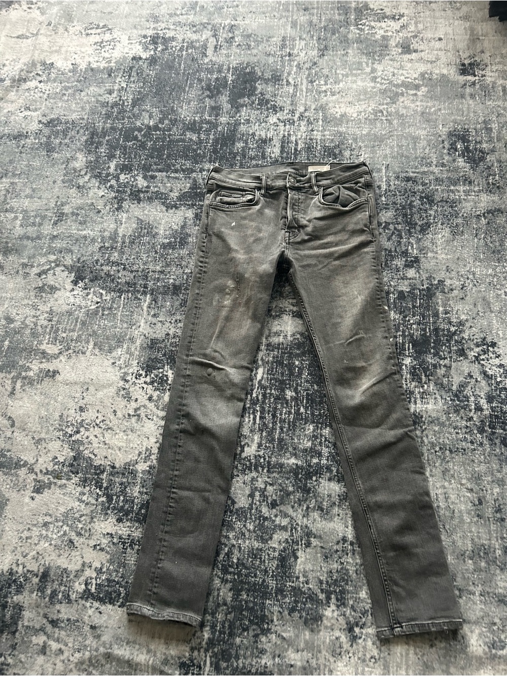 AllSaints Washed Black Slim Jeans